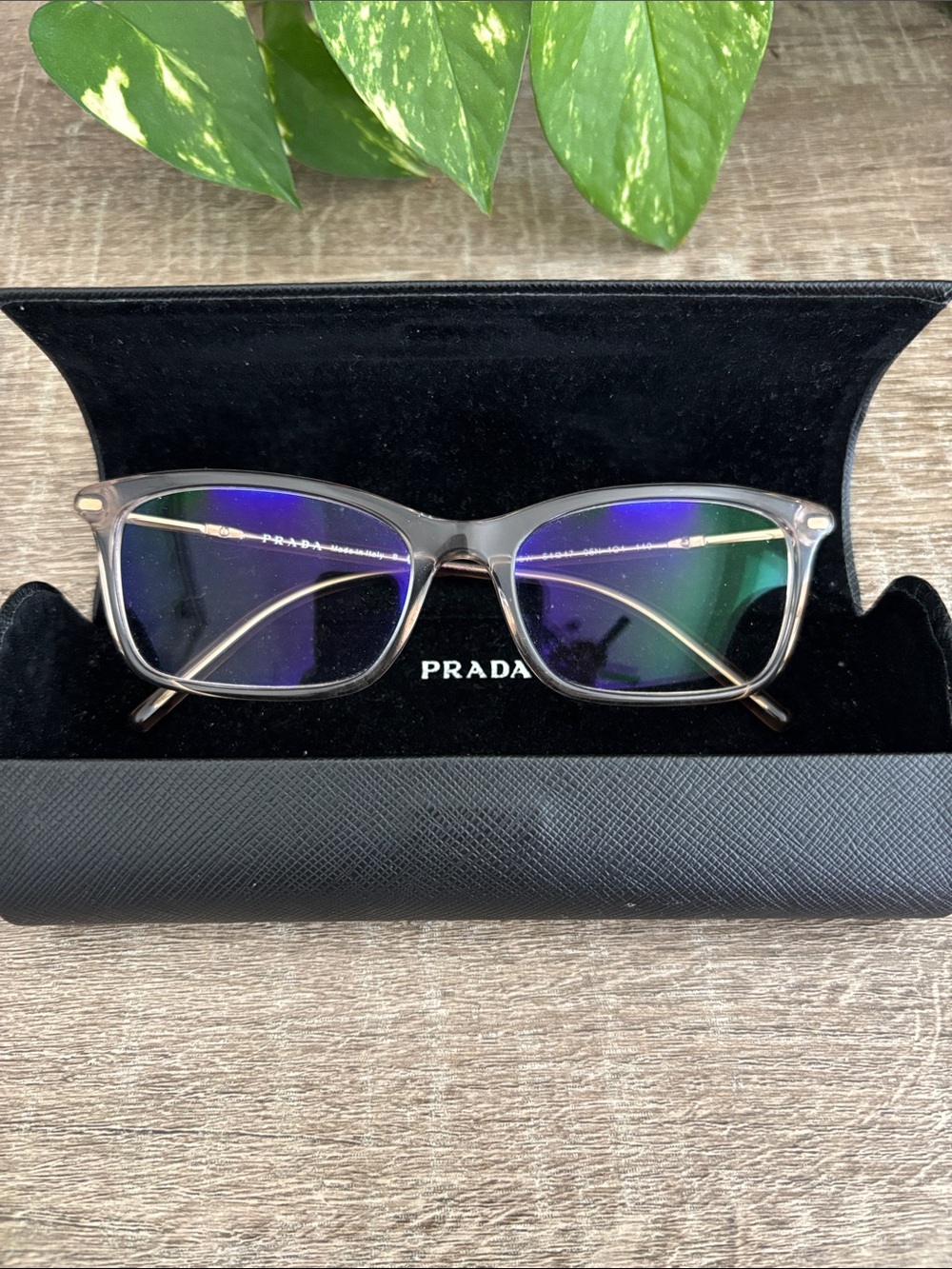 Prada Clear Honey & Gold frames (VPR16W)